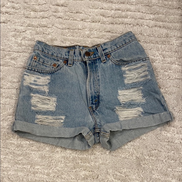 Levi's Pants - Vintage Levis Distressed Shorts Sz 25